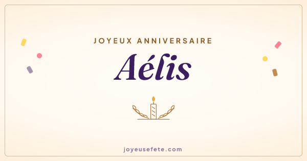 Image « Joyeux anniversaire Aélis » au format large