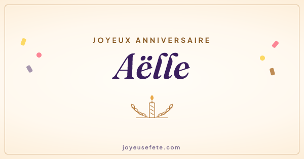 Image « Joyeux anniversaire Aëlle » au format large