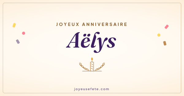 Image « Joyeux anniversaire Aëlys » au format large
