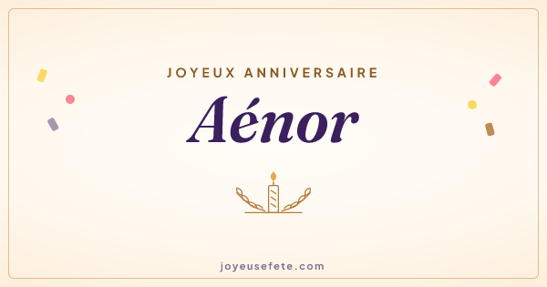 Image « Joyeux anniversaire Aénor » au format large