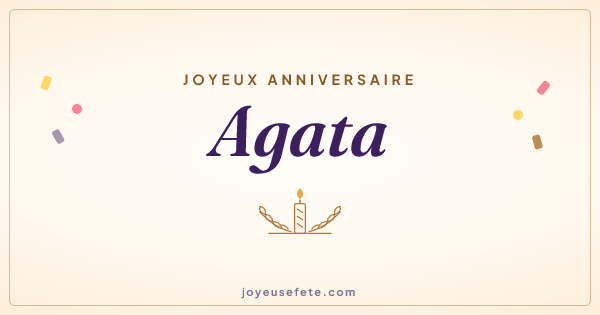 Image « Joyeux anniversaire Agata » au format large