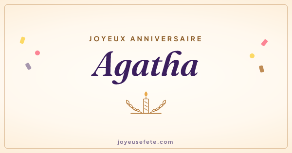 Image « Joyeux anniversaire Agatha » au format large