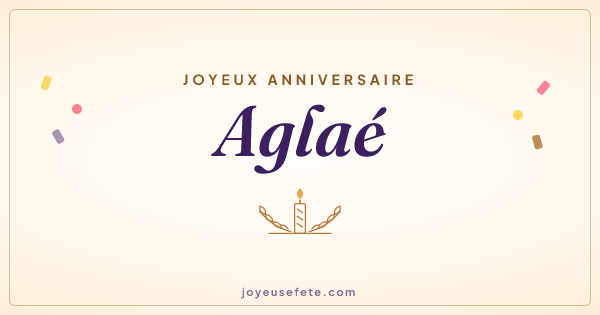 Image « Joyeux anniversaire Aglaé » au format large