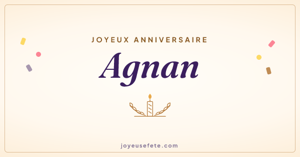 Image « Joyeux anniversaire Agnan » au format large