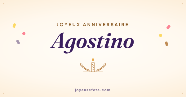 Image « Joyeux anniversaire Agostino » au format large