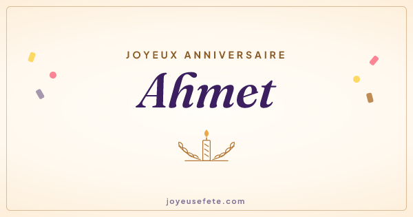 Image « Joyeux anniversaire Ahmet » au format large
