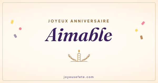 Image « Joyeux anniversaire Aimable » au format large