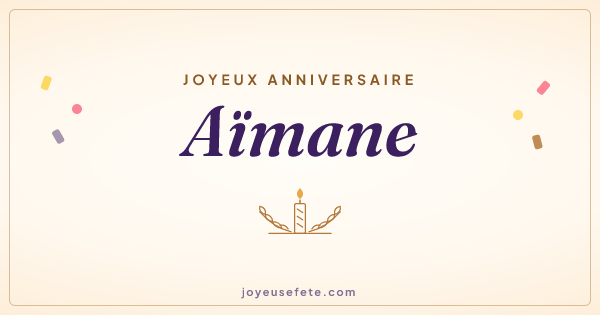 Image « Joyeux anniversaire Aïmane » au format large