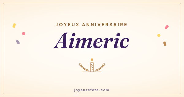 Image « Joyeux anniversaire Aimeric » au format large