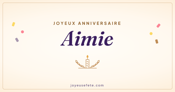 Image « Joyeux anniversaire Aimie » au format large