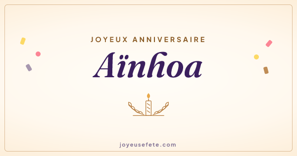 Image « Joyeux anniversaire Aïnhoa » au format large