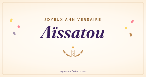 Image « Joyeux anniversaire Aïssatou » au format large