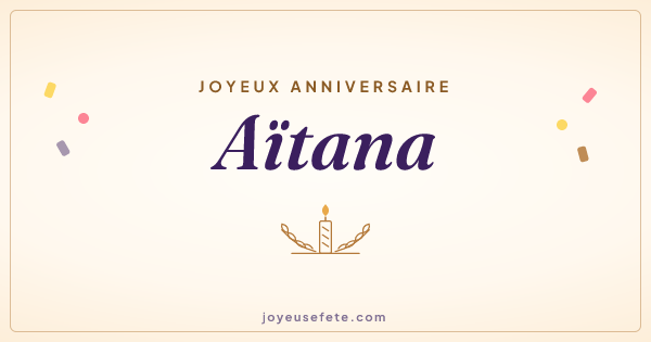 Image « Joyeux anniversaire Aïtana » au format large