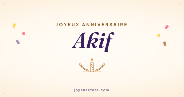Image « Joyeux anniversaire Akif » au format large