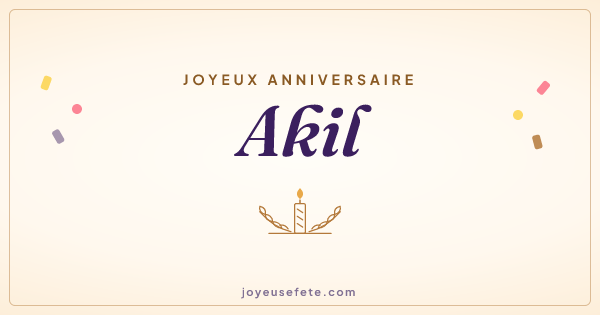 Image « Joyeux anniversaire Akil » au format large