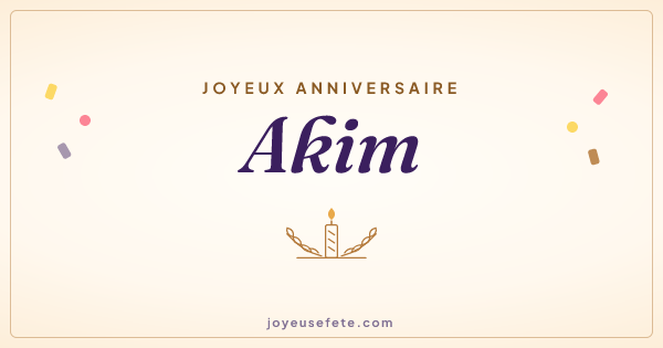 Image « Joyeux anniversaire Akim » au format large