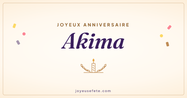 Image « Joyeux anniversaire Akima » au format large