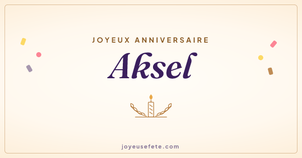 Image « Joyeux anniversaire Aksel » au format large