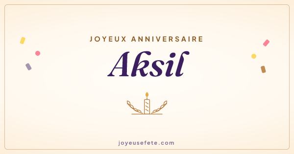 Image « Joyeux anniversaire Aksil » au format large