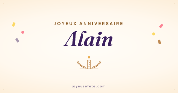 Image « Joyeux anniversaire Alain » au format large