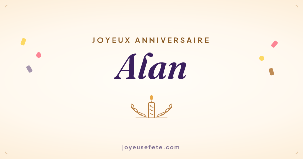 Image « Joyeux anniversaire Alan » au format large