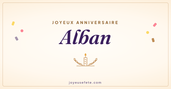 Image « Joyeux anniversaire Alban » au format large