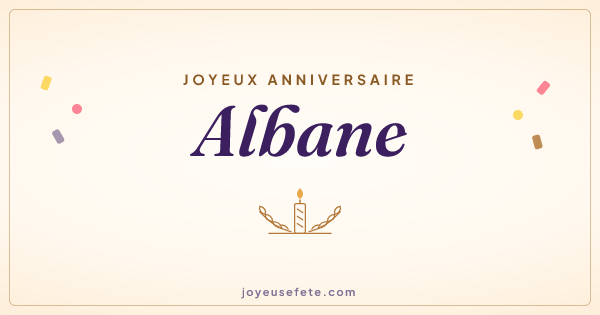 Image « Joyeux anniversaire Albane » au format large