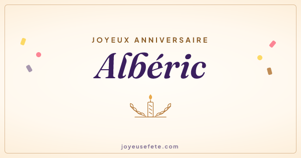 Image « Joyeux anniversaire Albéric » au format large