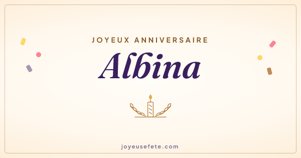 Image « Joyeux anniversaire Albina » au format large