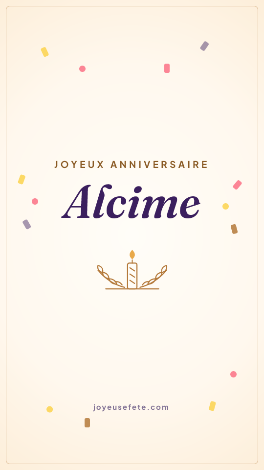 Image « Joyeux anniversaire Alcime » au format story