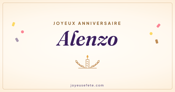 Image « Joyeux anniversaire Alenzo » au format large
