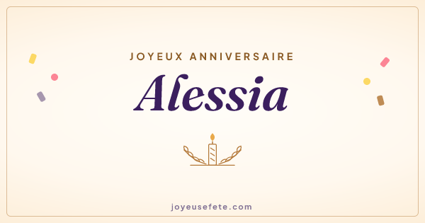 Image « Joyeux anniversaire Alessia » au format large