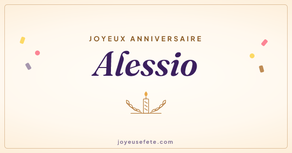 Image « Joyeux anniversaire Alessio » au format large