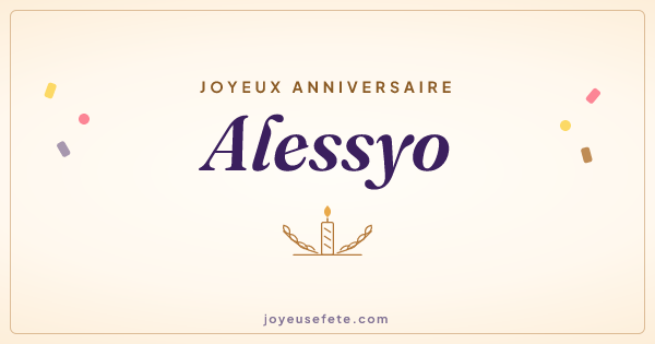 Image « Joyeux anniversaire Alessyo » au format large