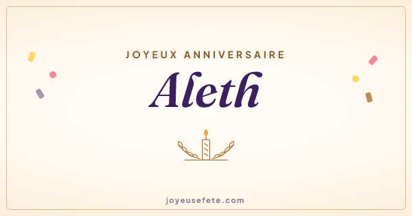 Image « Joyeux anniversaire Aleth » au format large