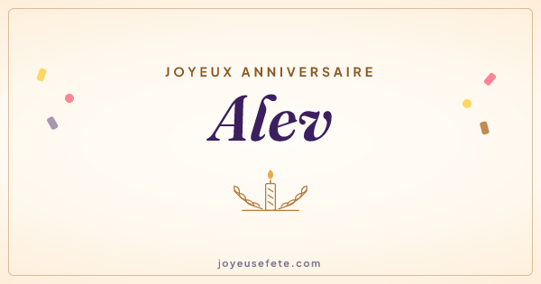 Image « Joyeux anniversaire Alev » au format large