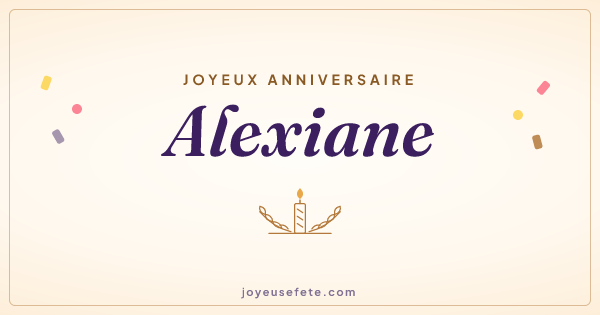 Image « Joyeux anniversaire Alexiane » au format large