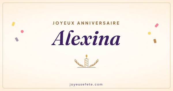 Image « Joyeux anniversaire Alexina » au format large