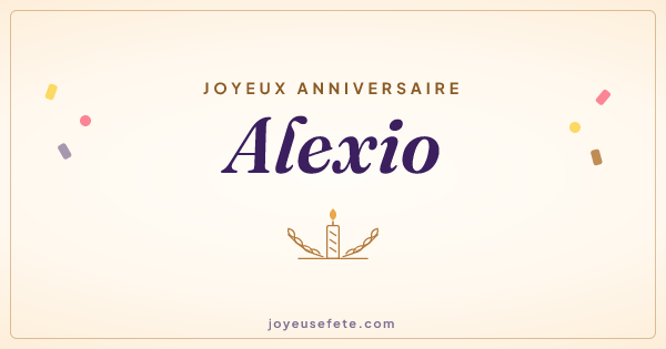 Image « Joyeux anniversaire Alexio » au format large