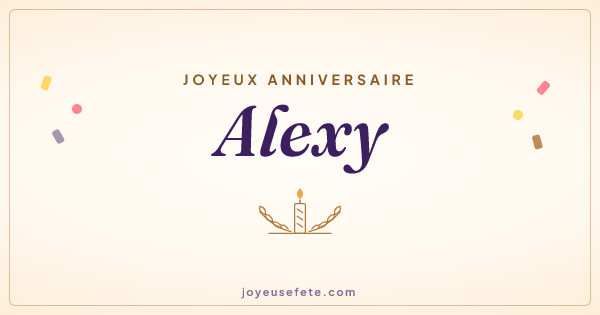 Image « Joyeux anniversaire Alexy » au format large