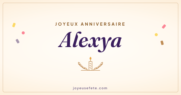 Image « Joyeux anniversaire Alexya » au format large