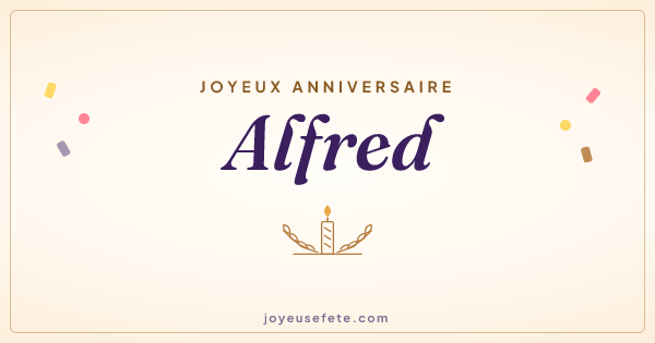 Image « Joyeux anniversaire Alfred » au format large