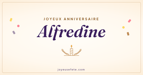 Image « Joyeux anniversaire Alfredine » au format large