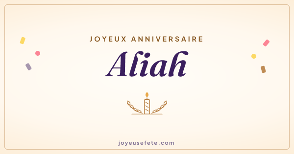 Image « Joyeux anniversaire Aliah » au format large