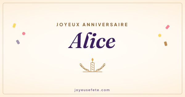 Image « Joyeux anniversaire Alice » au format large
