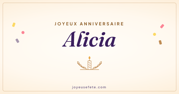 Image « Joyeux anniversaire Alicia » au format large