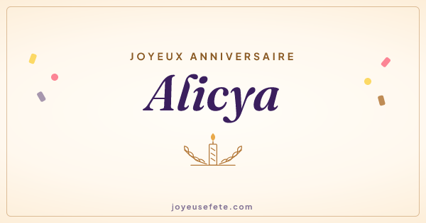 Image « Joyeux anniversaire Alicya » au format large