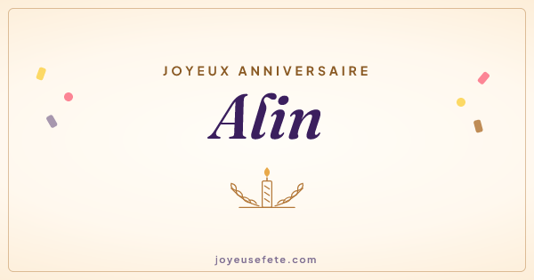Image « Joyeux anniversaire Alin » au format large