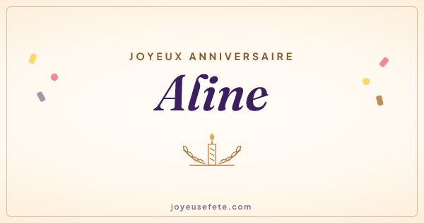 Image « Joyeux anniversaire Aline » au format large