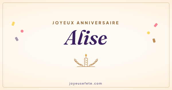 Image « Joyeux anniversaire Alise » au format large